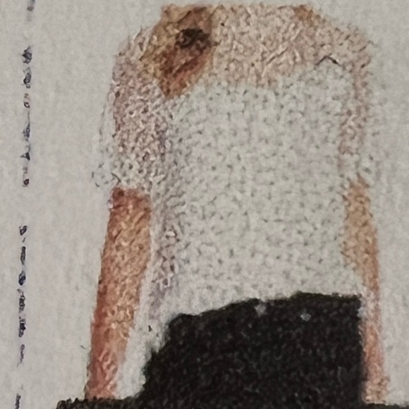 CeCe by Cynthia Steffe Soft Ecru Mixed Media Flocked Dot & Lace Blouse - Reemoly - Picture 1 of 1